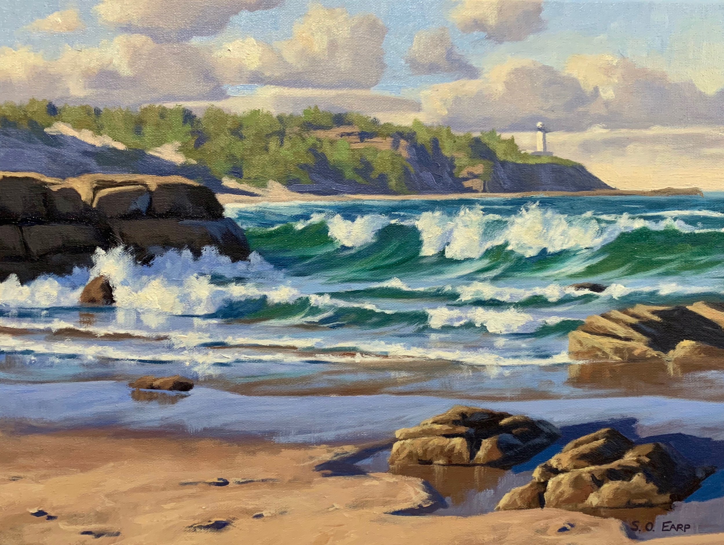 Norah Head, Australia, 40cm x 50cm, oil on canvas.