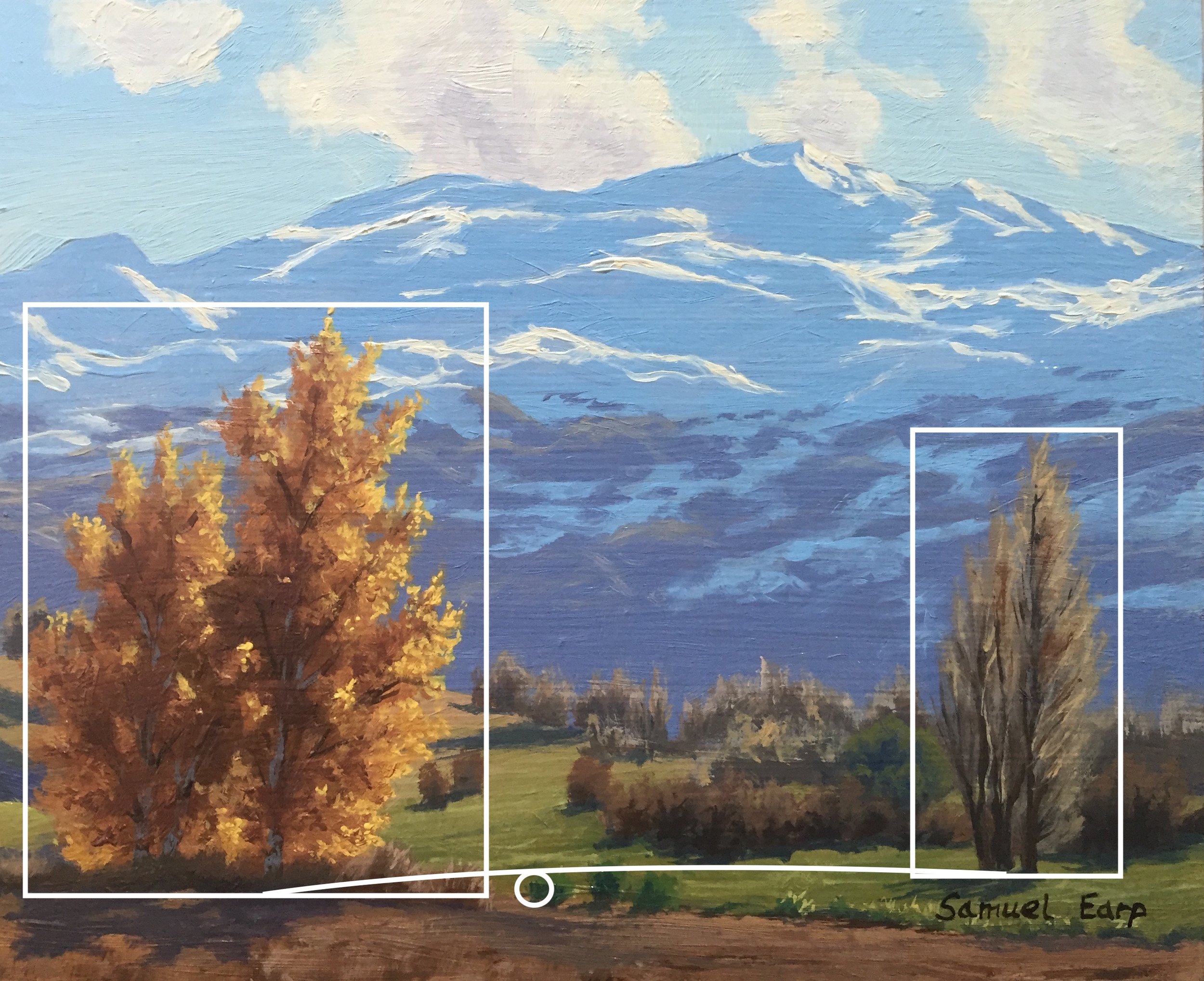 Steelyard composition - Coronet Peak - Autumn - Queenstown - landscapes - oil painting - Samuel Earp copy.jpg