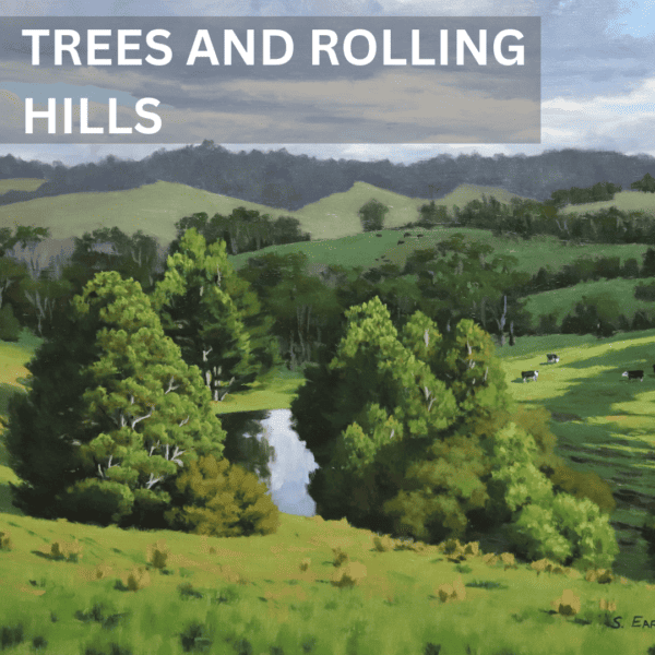Trees and Rolling Hills - Landscape Painting Tutorial Video